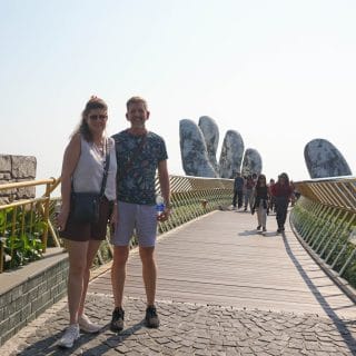 Golden hand bridge